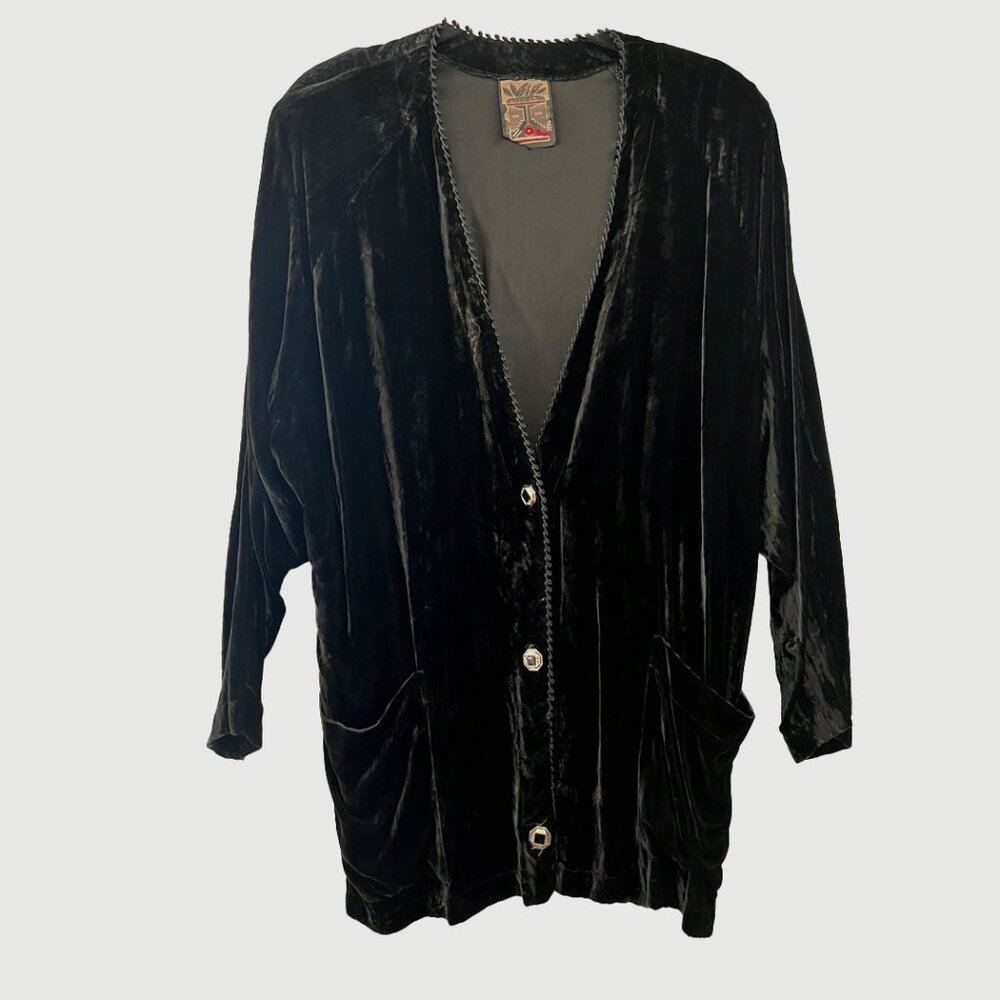 Vintage Velvet Blazer, Size S/M
